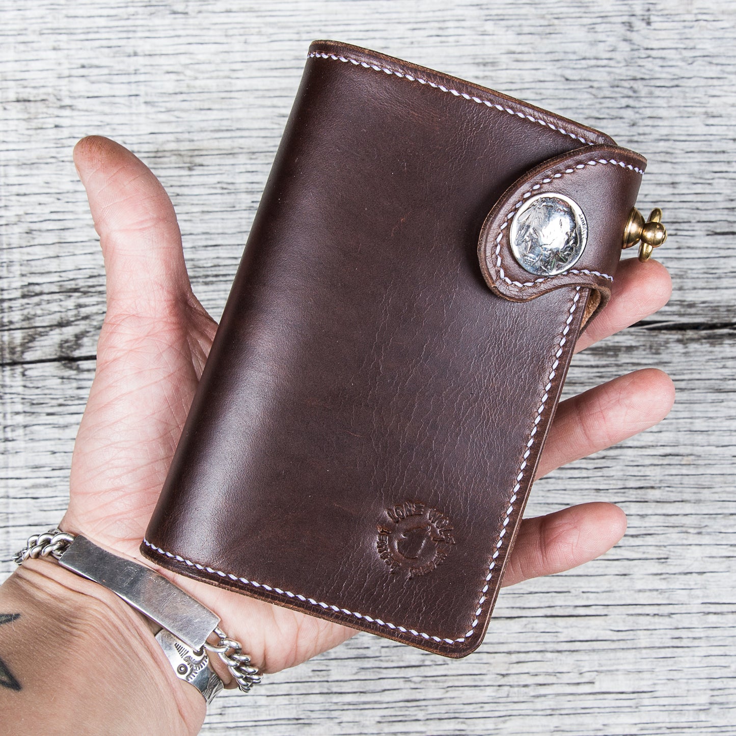 Lone Wolf Leathers Handmade Medium Wallet Horween Chromexcel Brown