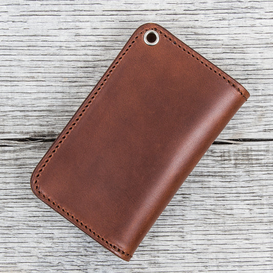 Larry Smith Truckers Wallet Light Brown Steer Hide LT-0001