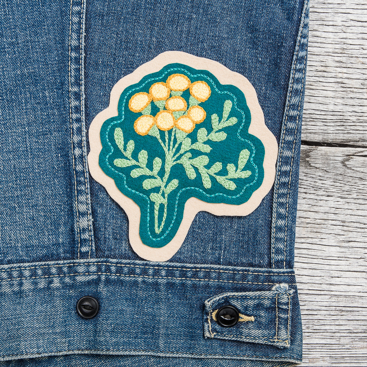 Miriam Parkman x Indigofera Chain Stitch Embroidered Patch "Renfana"