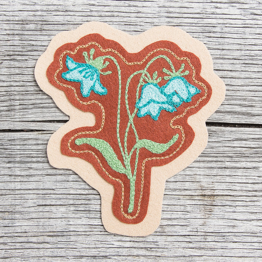 Miriam Parkman x Indigofera Chain Stitch Embroidered Patch "Blåklocka"