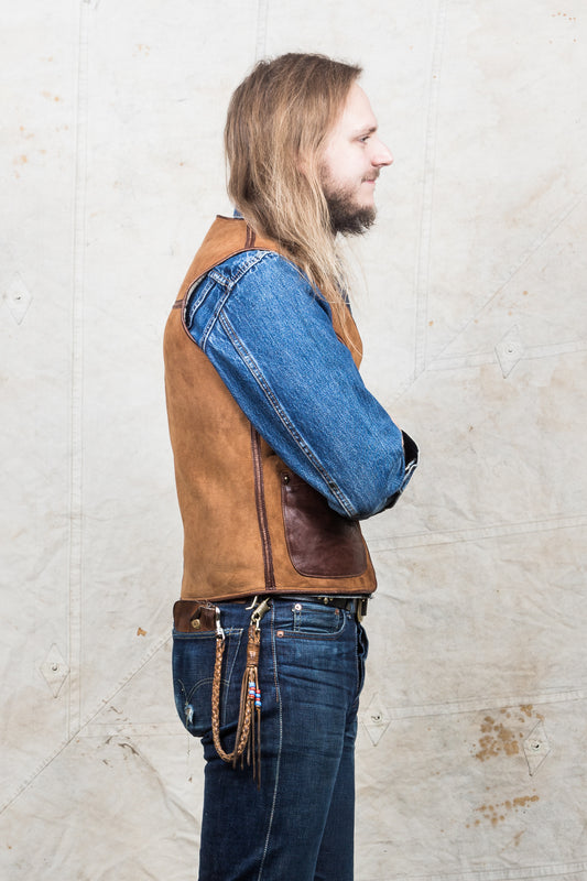 ELMC Biker Flight Vest Havana Brown