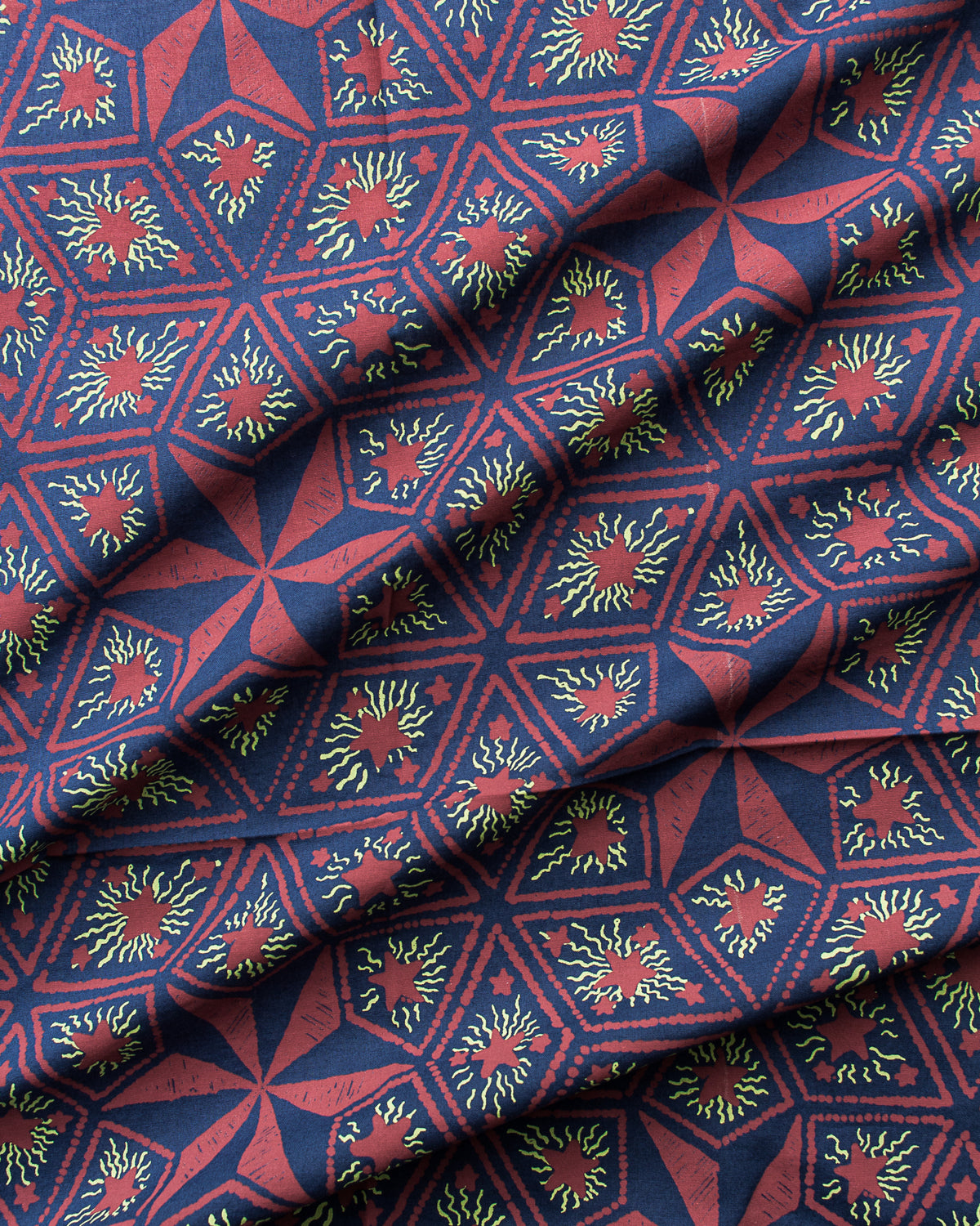 Indigofera Northern Star Bandana Navy / Rust / Green