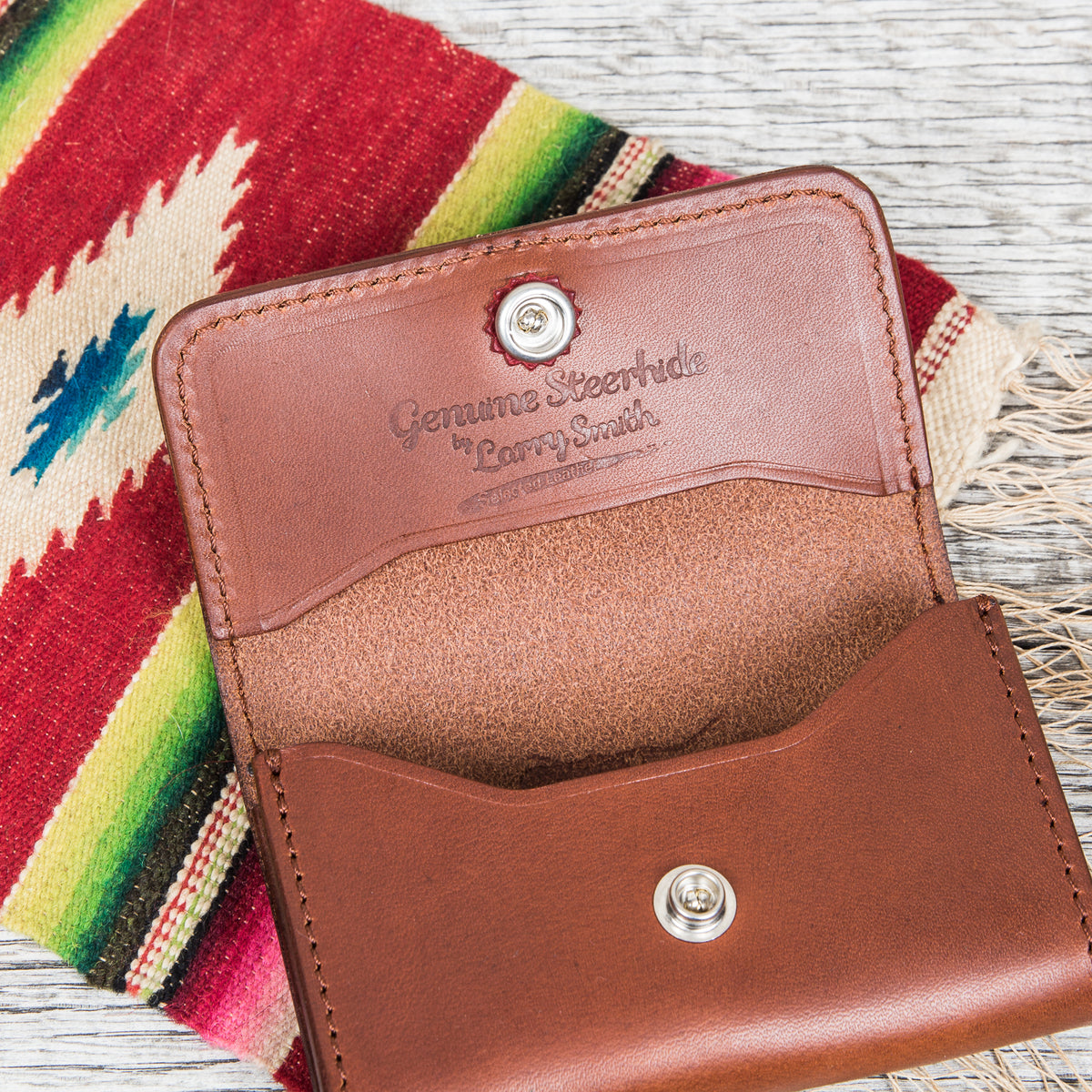 Larry Smith Leather Card Case LT-0065 Brown