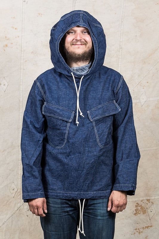 OrSlow US Army Denim Hoodie Pullover