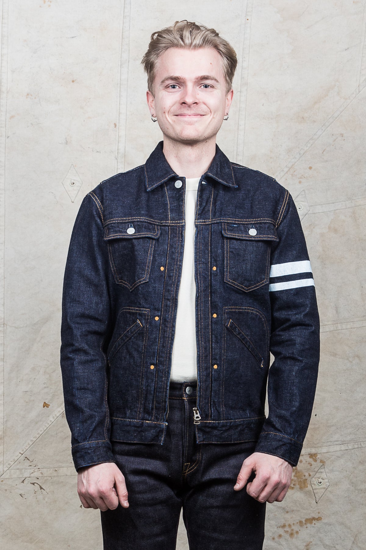 Momotaro 03-115 Front Zip Denim Jacket – Second Sunrise