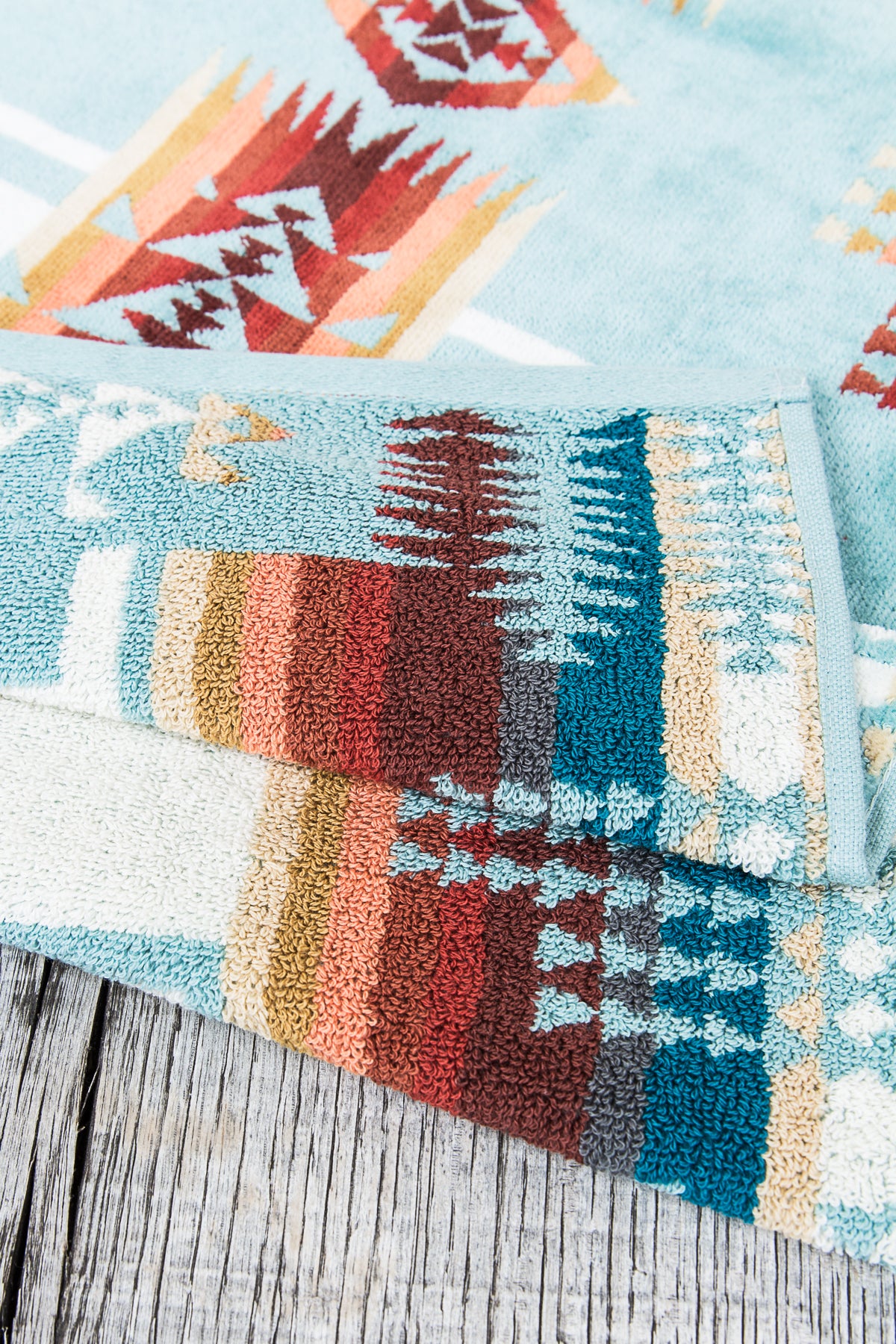 Pendleton Hand Towel Chief Joseph Aqua