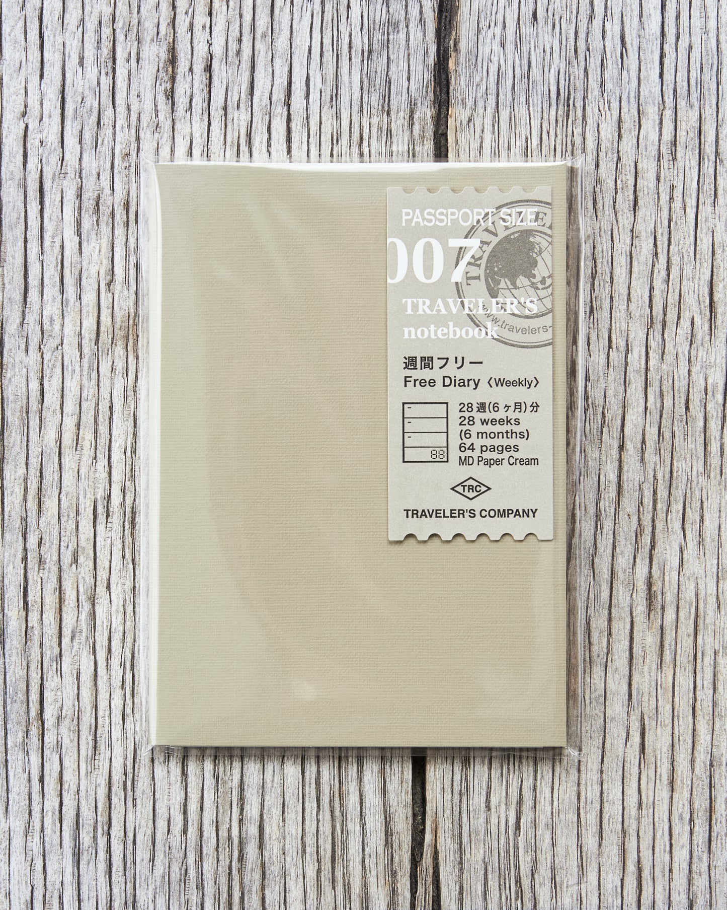 Traveler's Company #007 Passport Size Notebook Free Diary (Weekly)