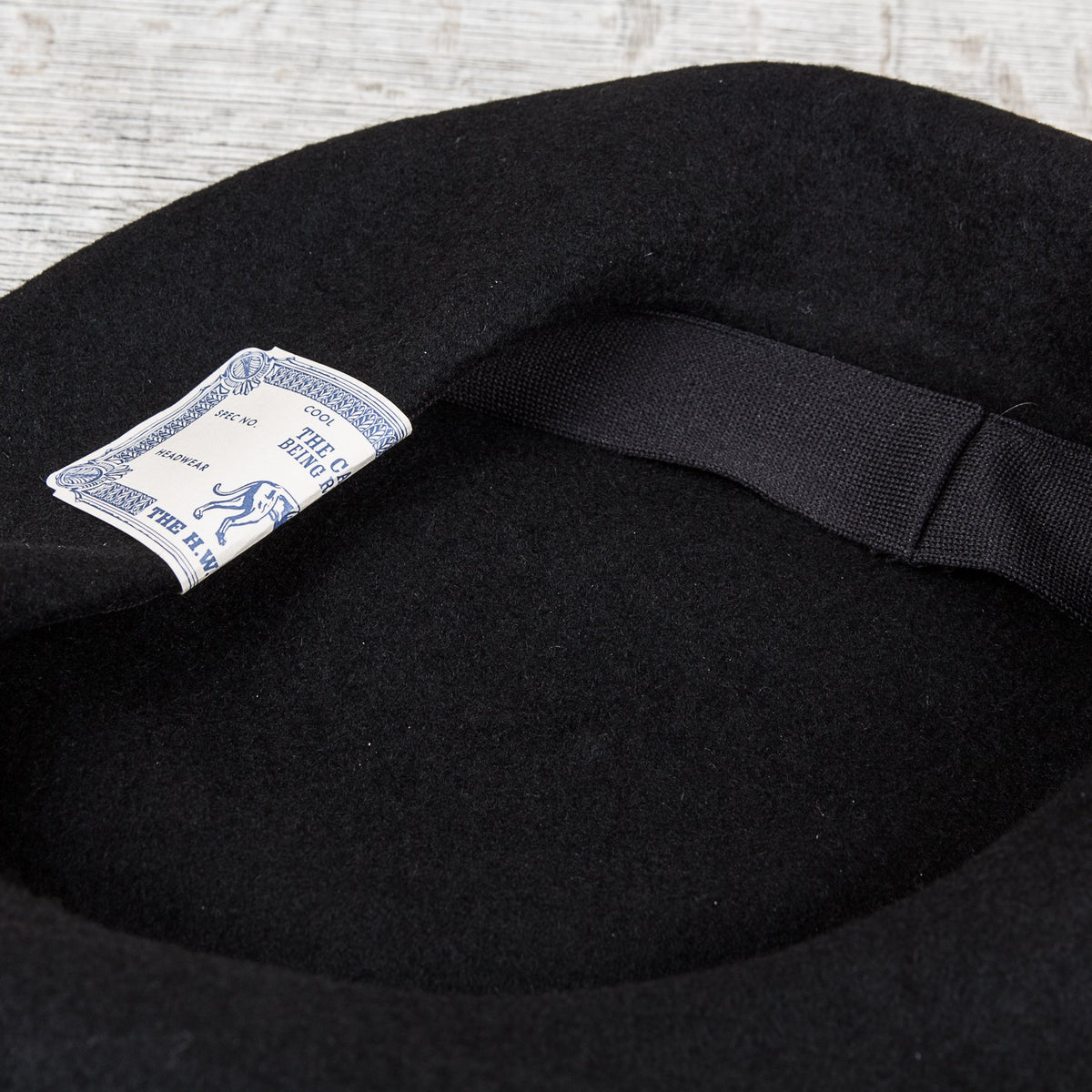H. W. Dog & Co. D-00627 Terry Wool Beret Black