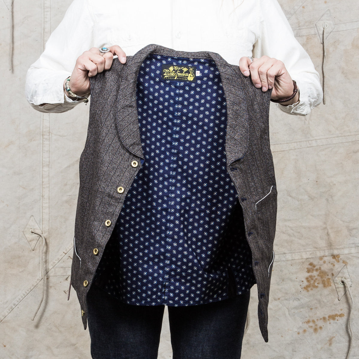 Mister Freedom Gilet Gadjo Covert Stripe Vest