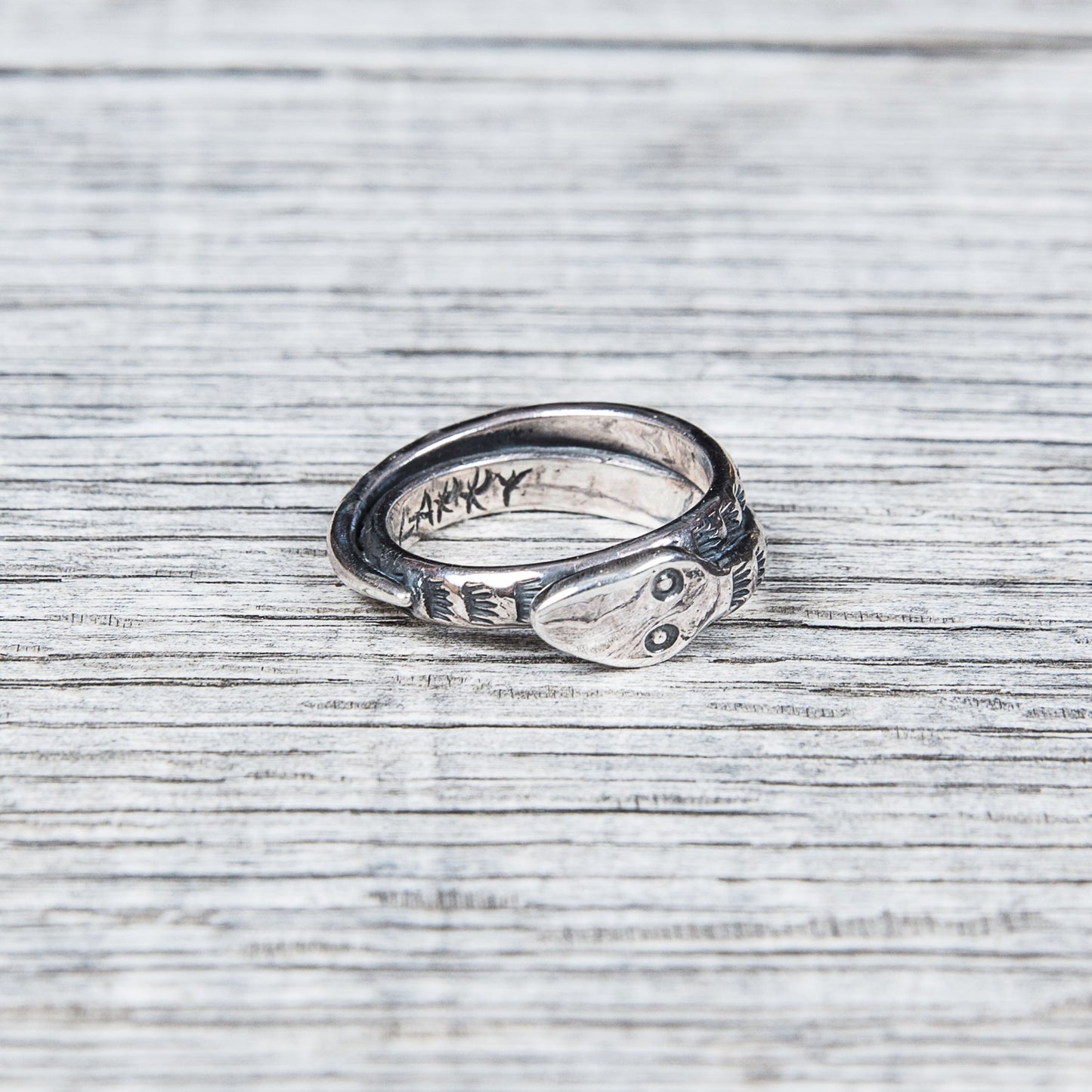 Larry Smith Silver Snake Ring RG-0017