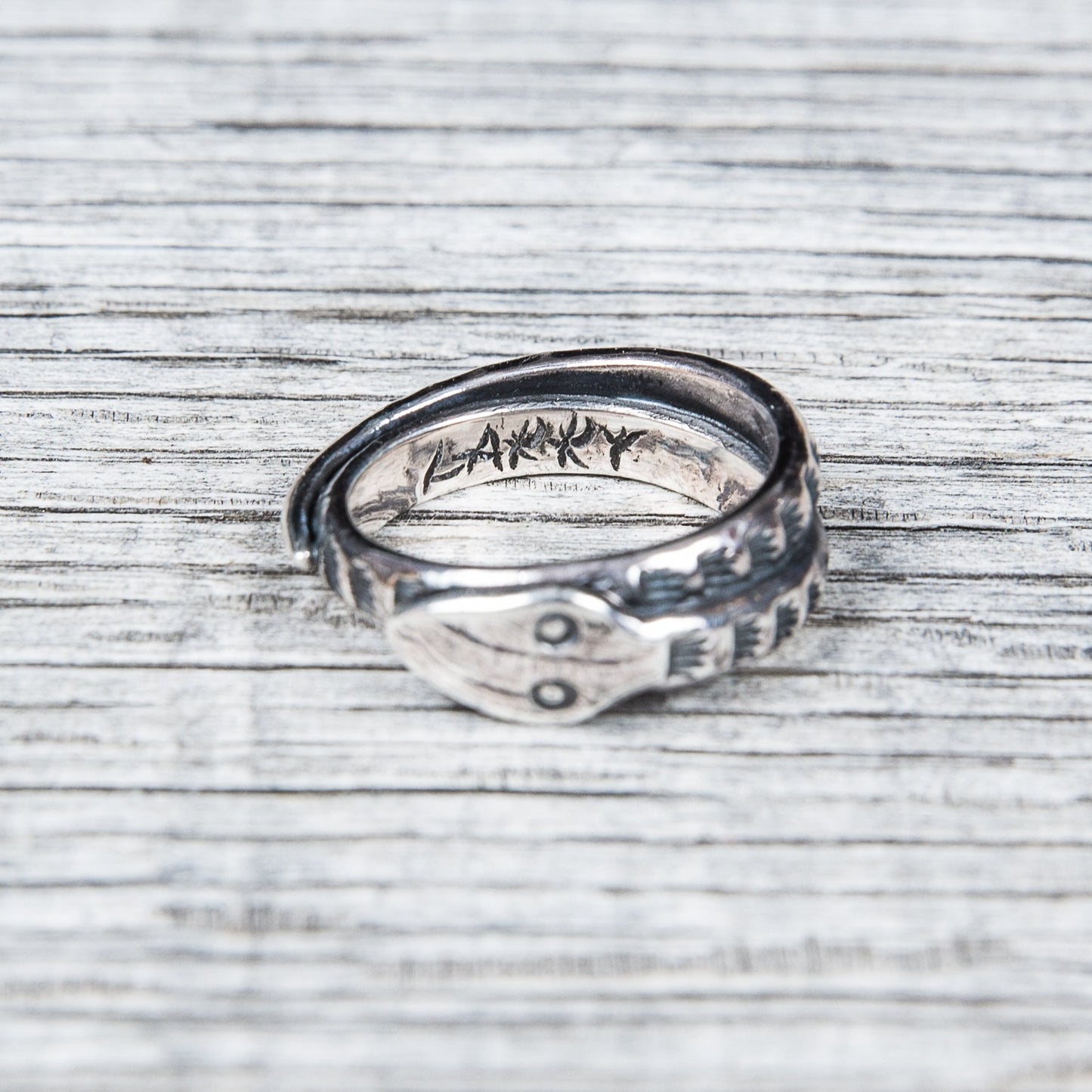 Larry Smith Silver Snake Ring RG-0017