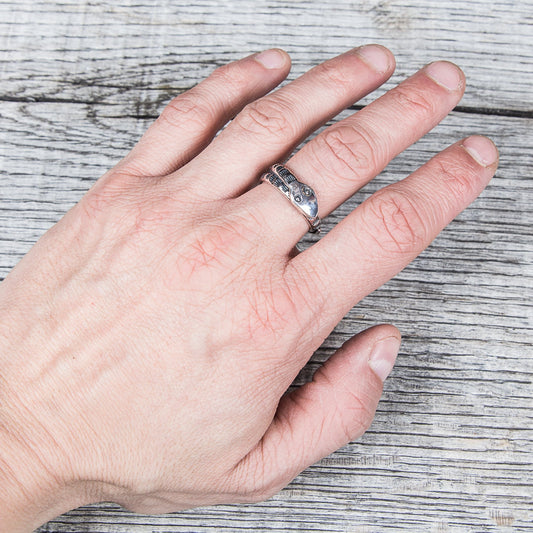 Larry Smith Silver Snake Ring RG-0017