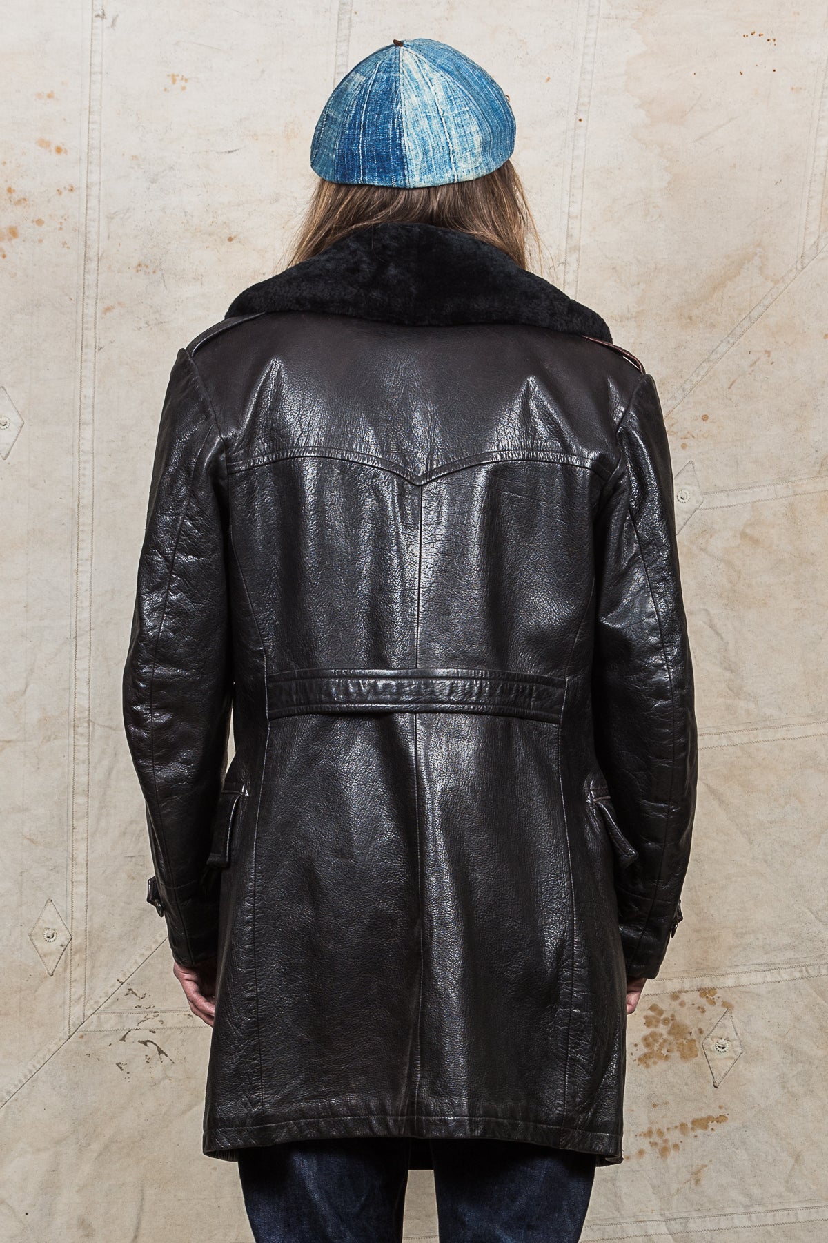 Vintage Swedish Army Mats Larsson Malung Leather Coat