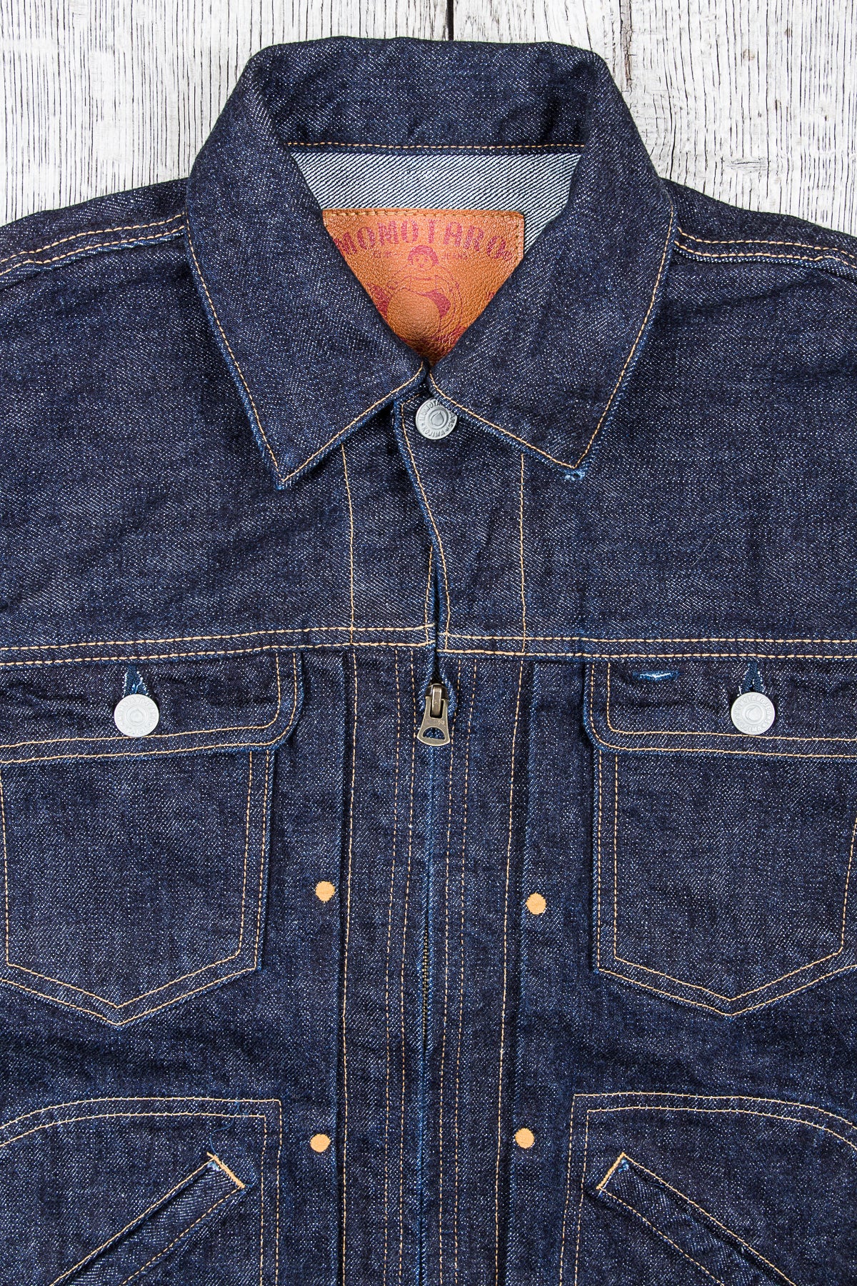 Momotaro 03-115 Front Zip Denim Jacket