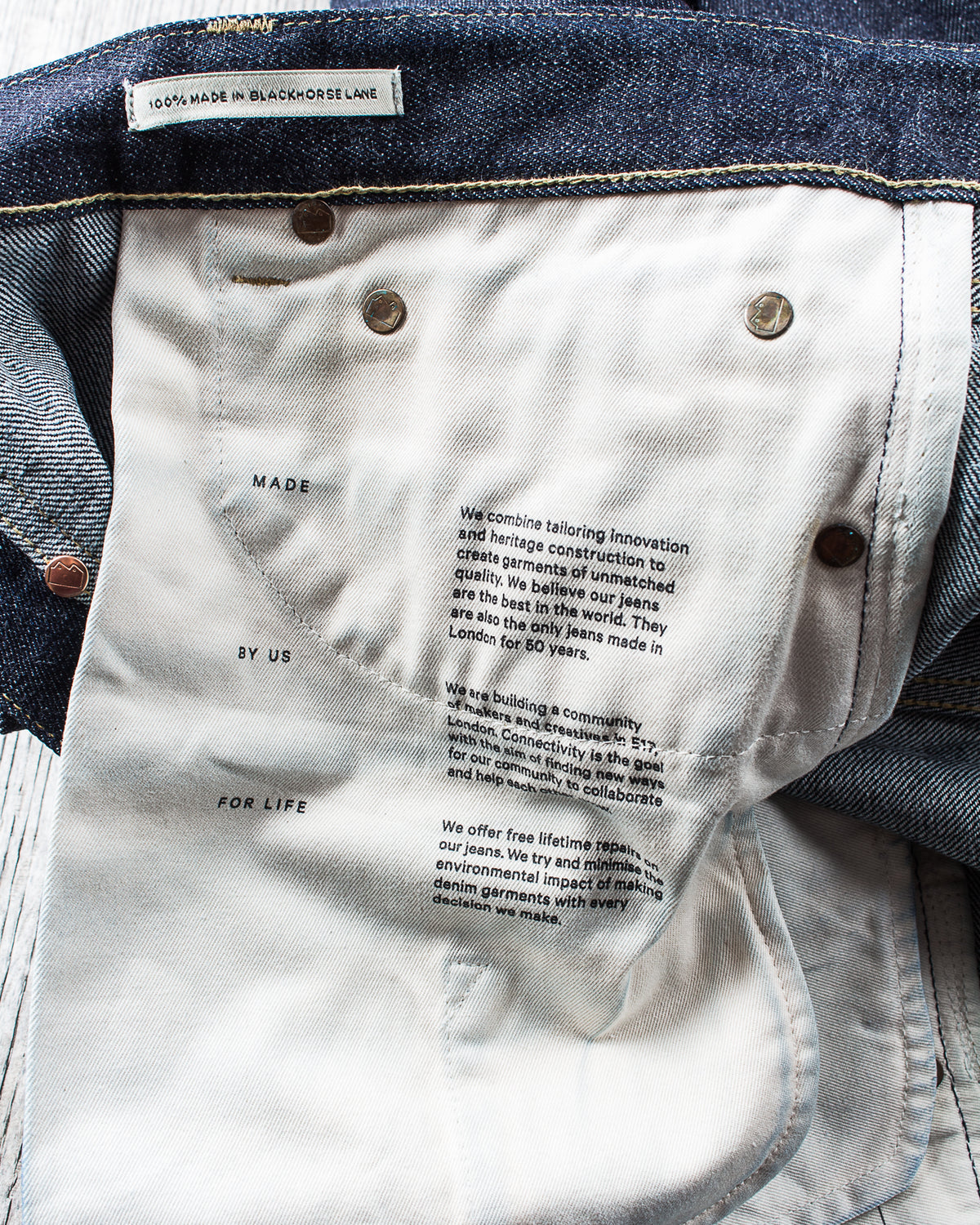 Second Hand Black Horse Lane NW1 Relaxed Straight Indigo 16.25 oz Japanese Selvedge Jeans