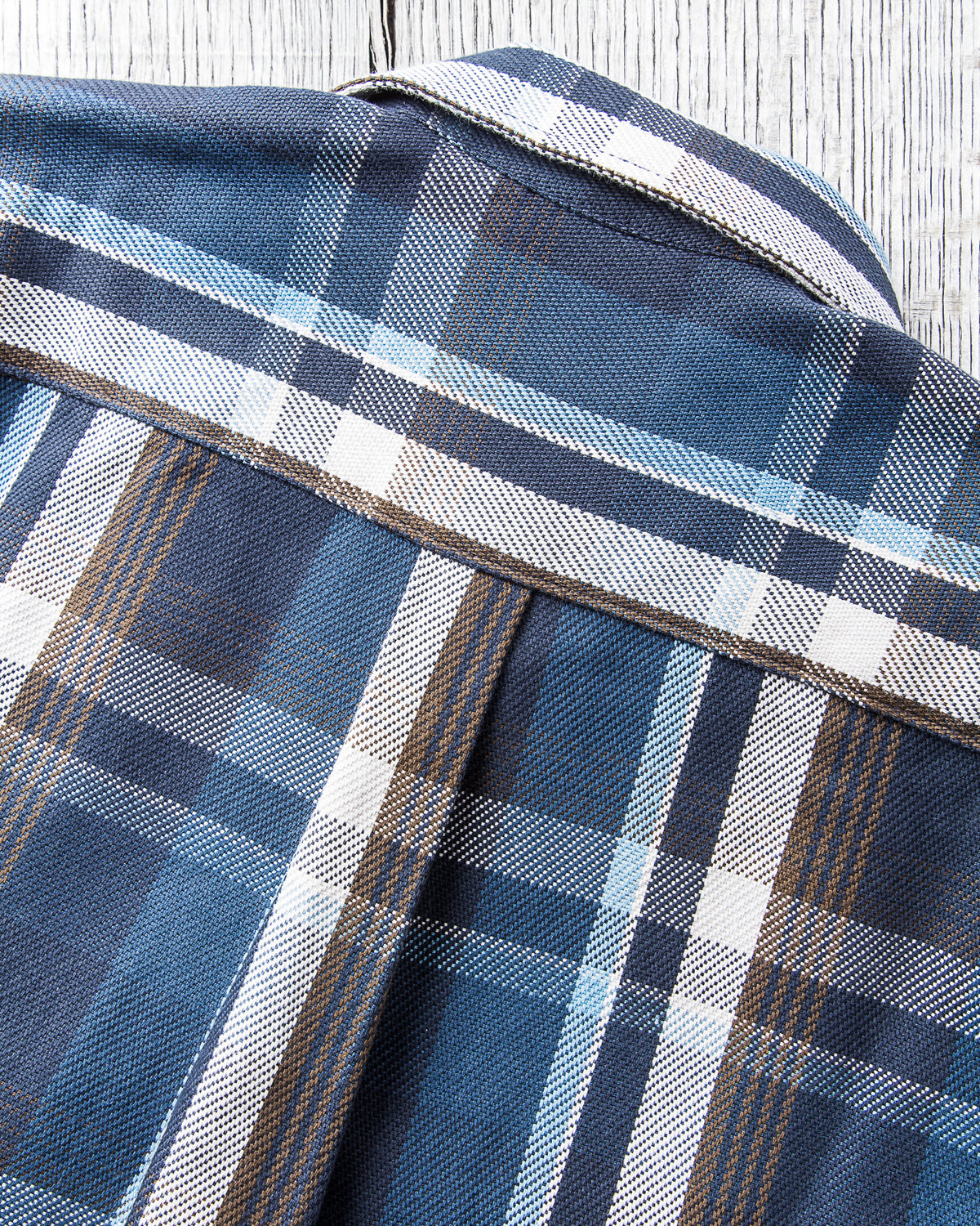 Indigofera Webster Shirt Blue Flannel Check