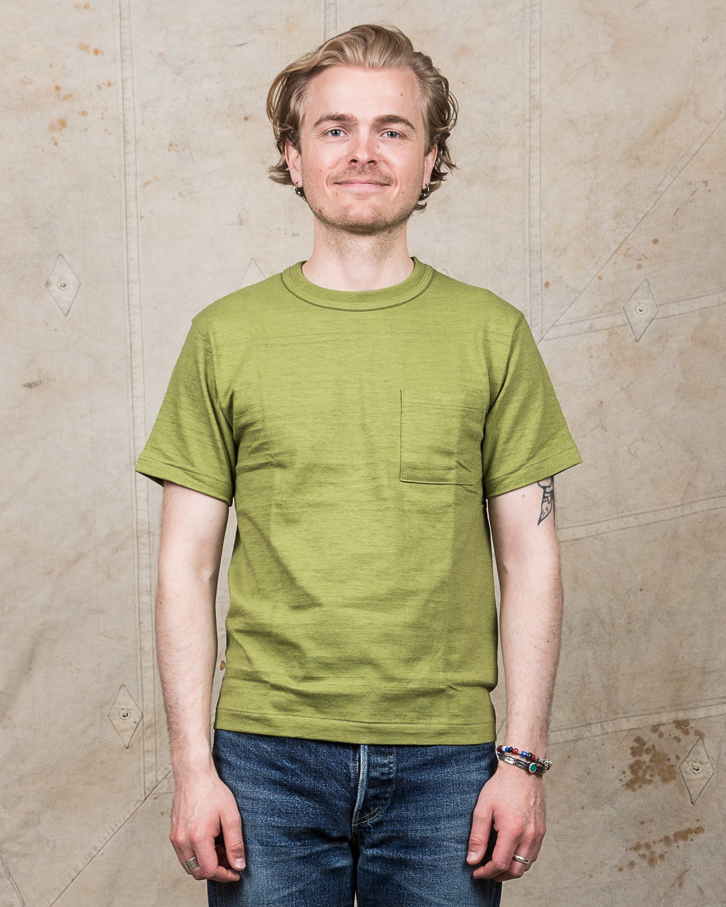 Warehouse & Co. Lot 4601 Pocket T-shirt Grass Green – Second Sunrise