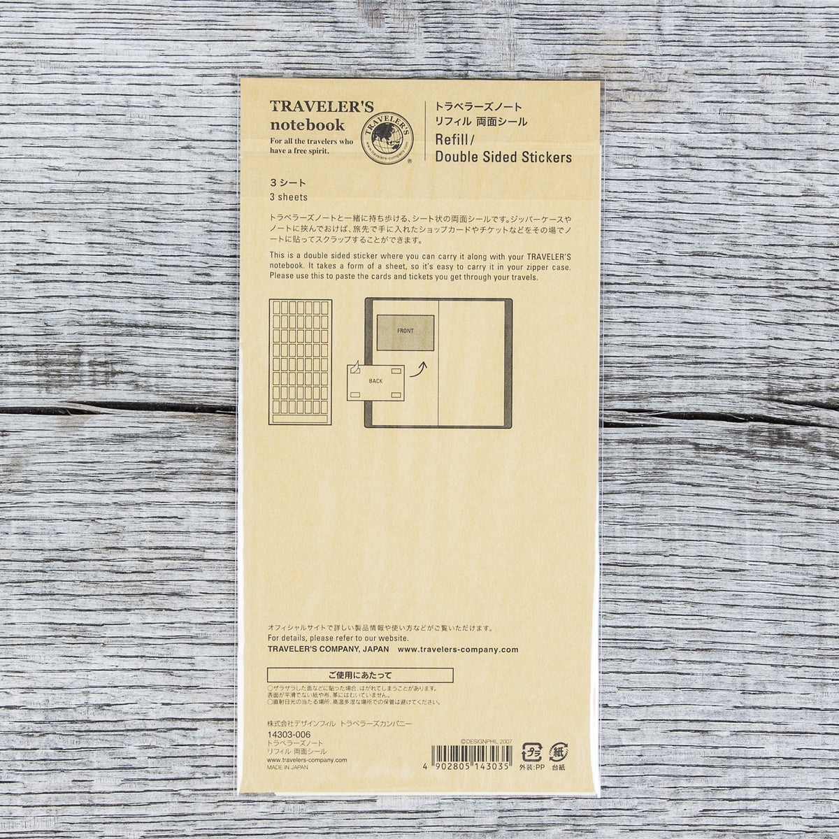Traveler’s Company #010 Double Sided Stickers