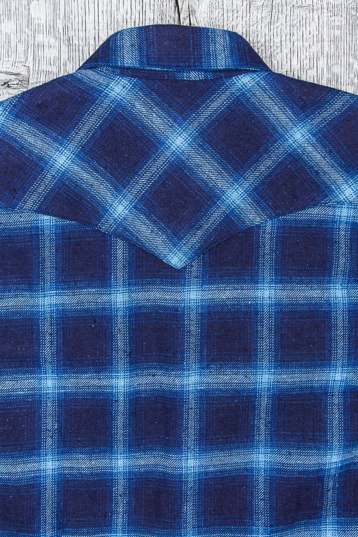 Indigofera Dawson Shirt Japanese Selvage Flannel Indigo Check