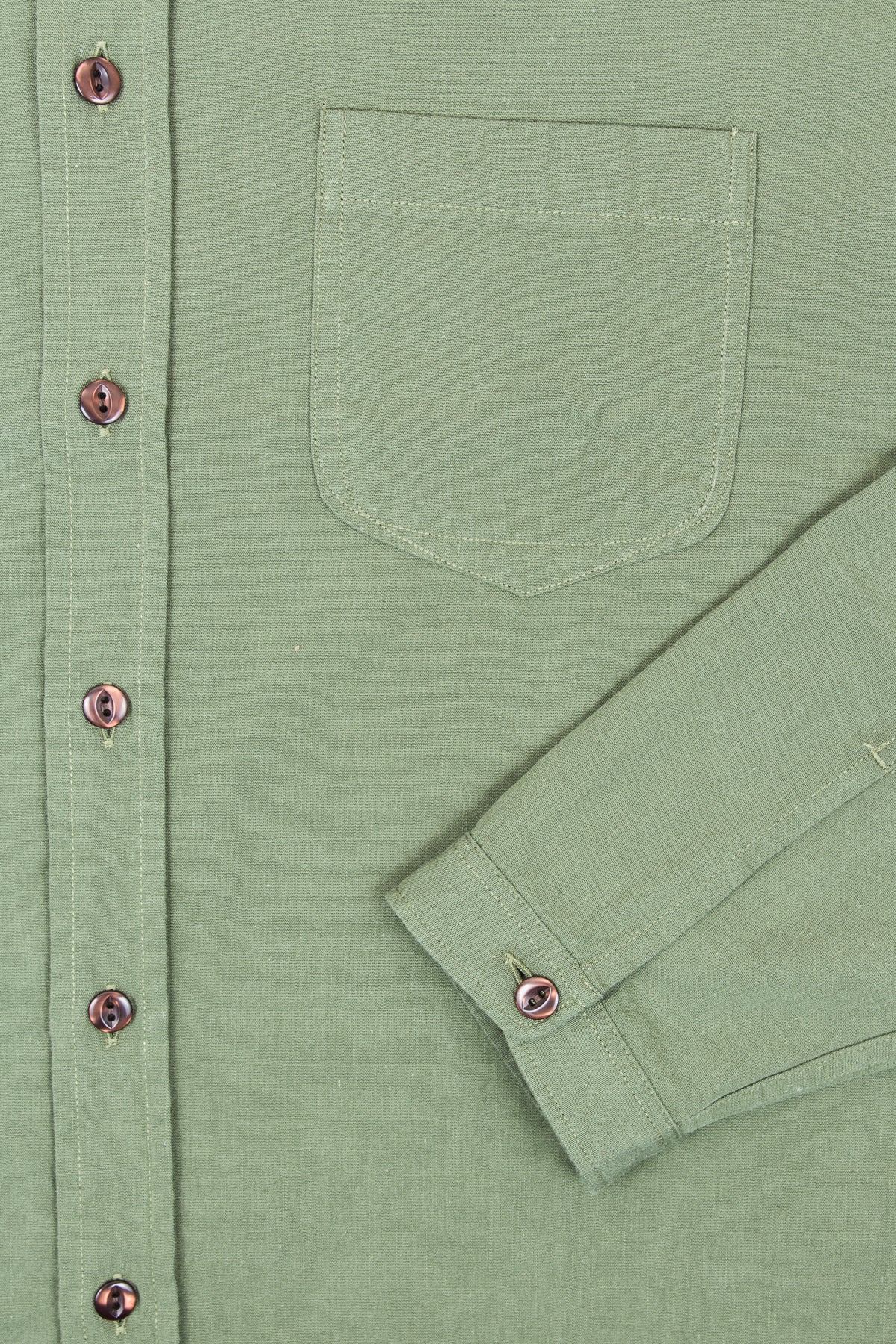 Indigofera Muir Shirt Desert Green Chambray