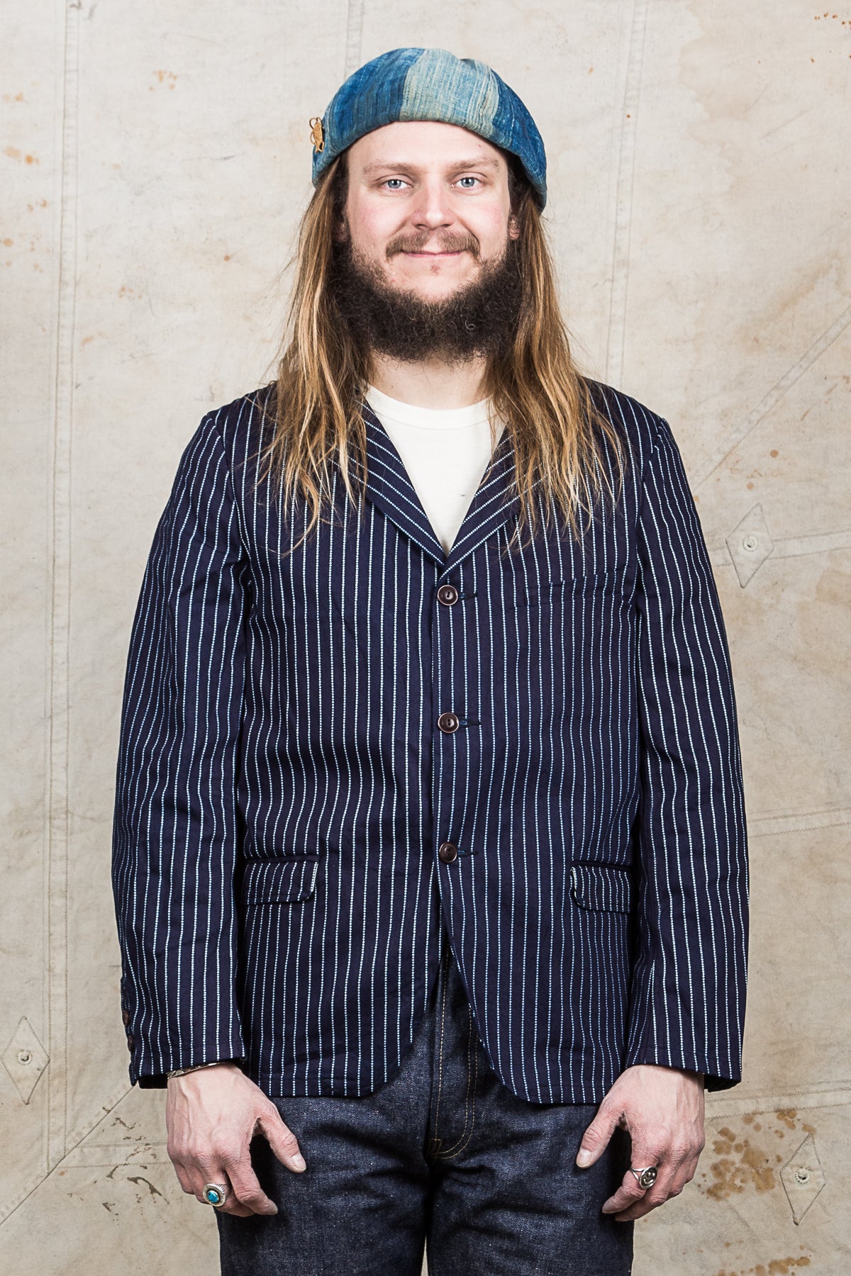 Sugar Cane & Co. 9oz Indigo Wabash Stripe Jacket – Second Sunrise