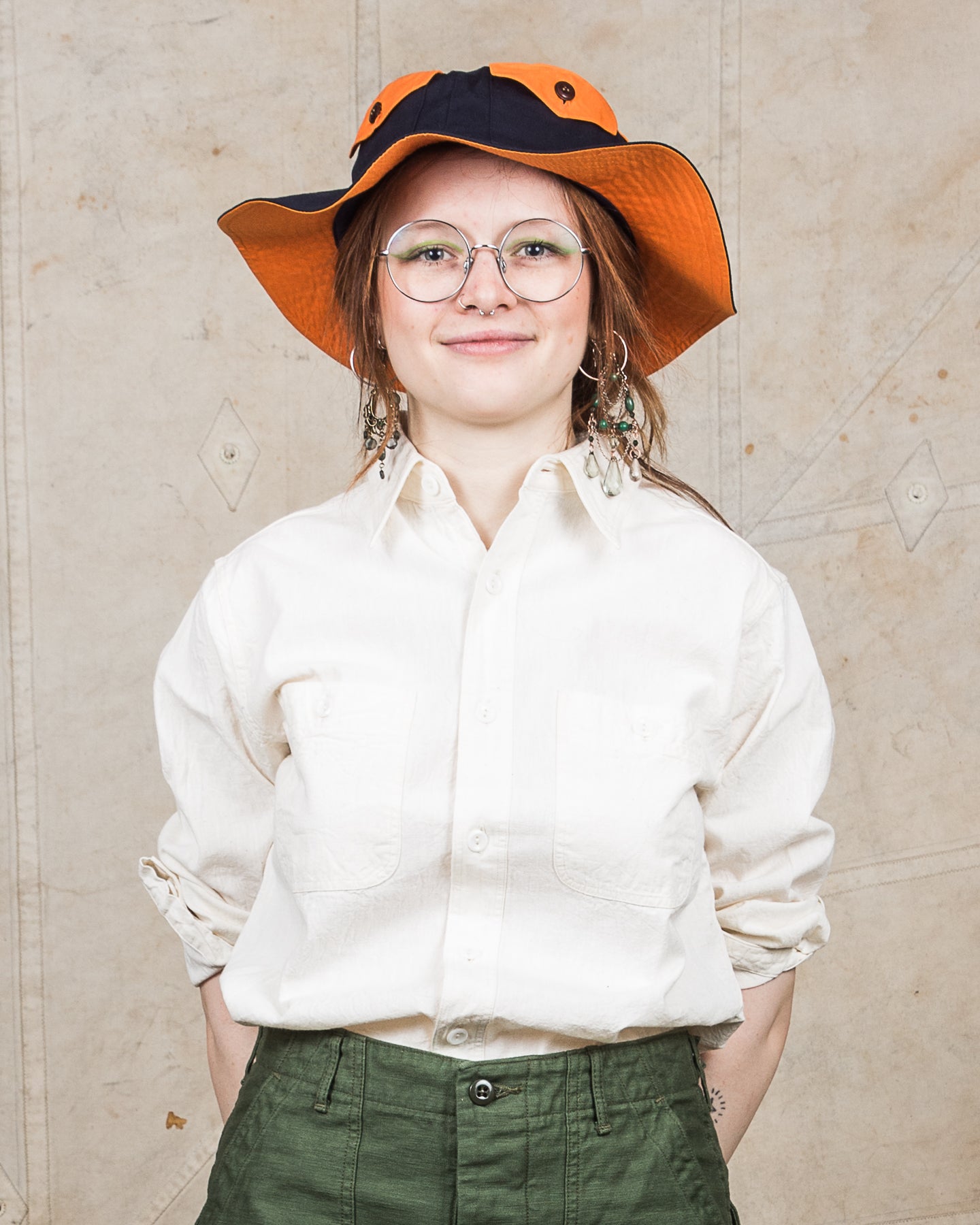 Indigofera x Second Sunrise Tur Pocket Hat Navy / Orange