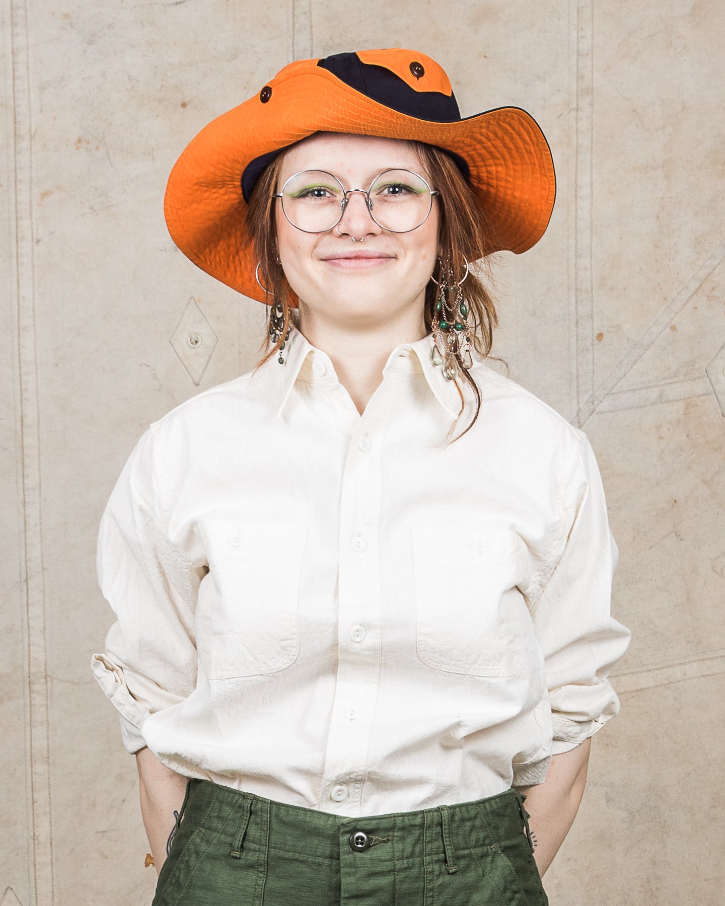 Indigofera x Second Sunrise Tur Pocket Hat Navy / Orange