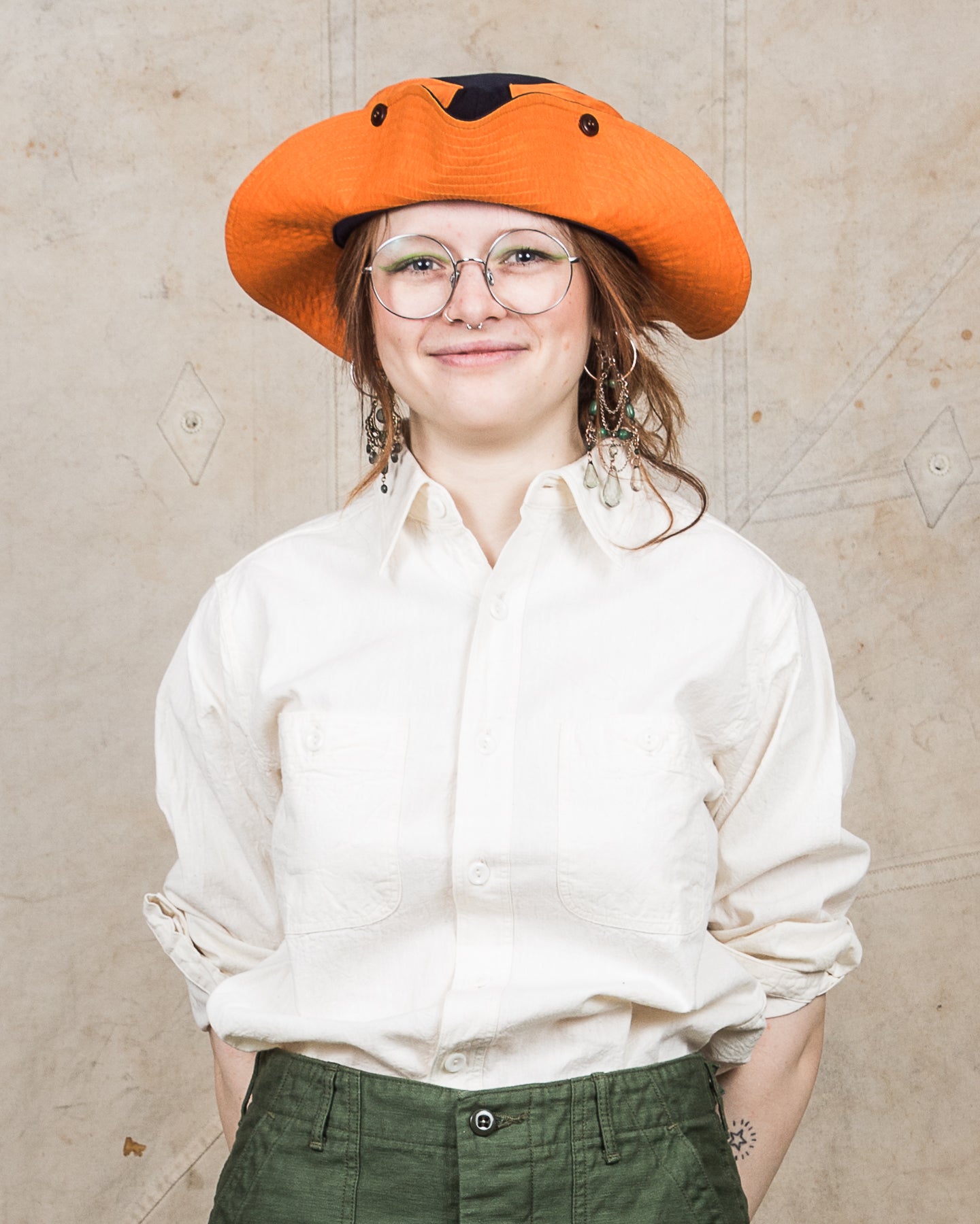 Indigofera x Second Sunrise Tur Pocket Hat Navy / Orange