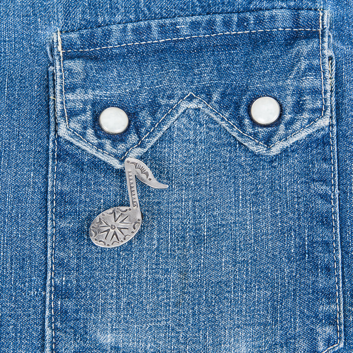 Munqa Newtive Silver Brooch Music Tone