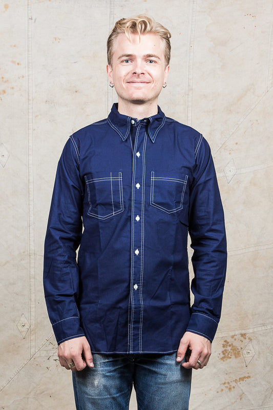 Warehouse & Co Wide Awake Shirt Indigo