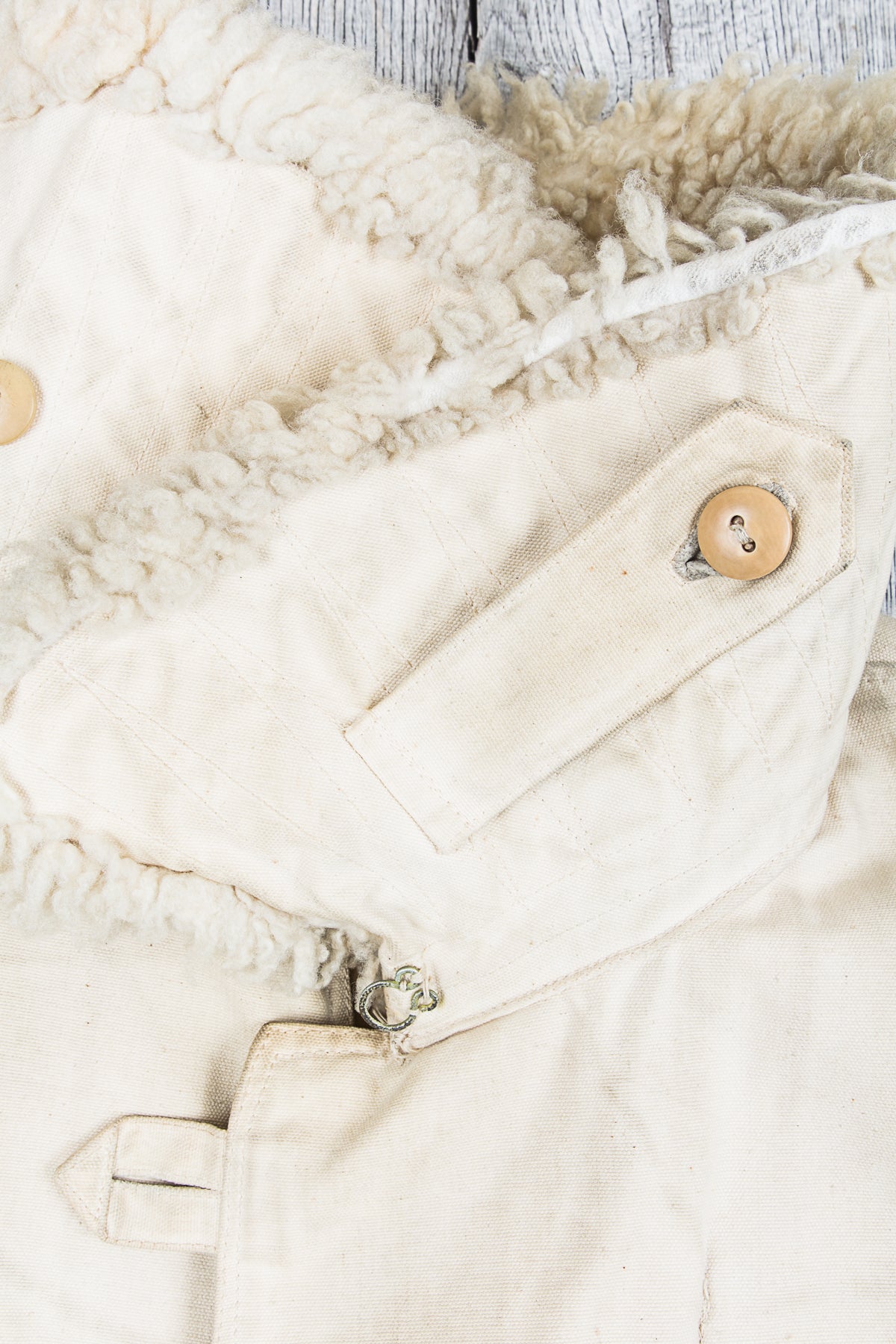 Vintage White Swedish Army Survival Coat "Livpäls M/1913"