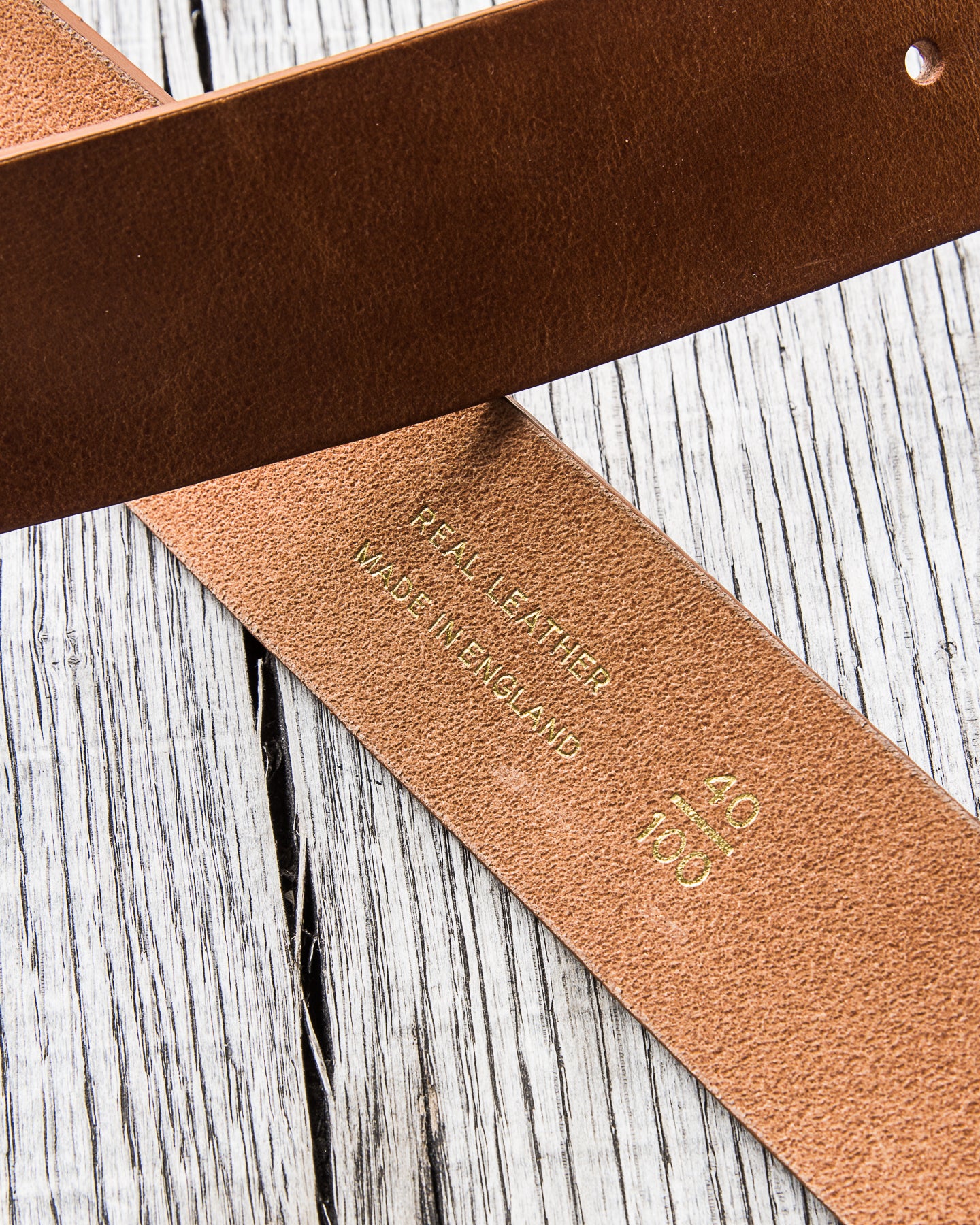 Indigofera Levon Leather Belt Light Brown
