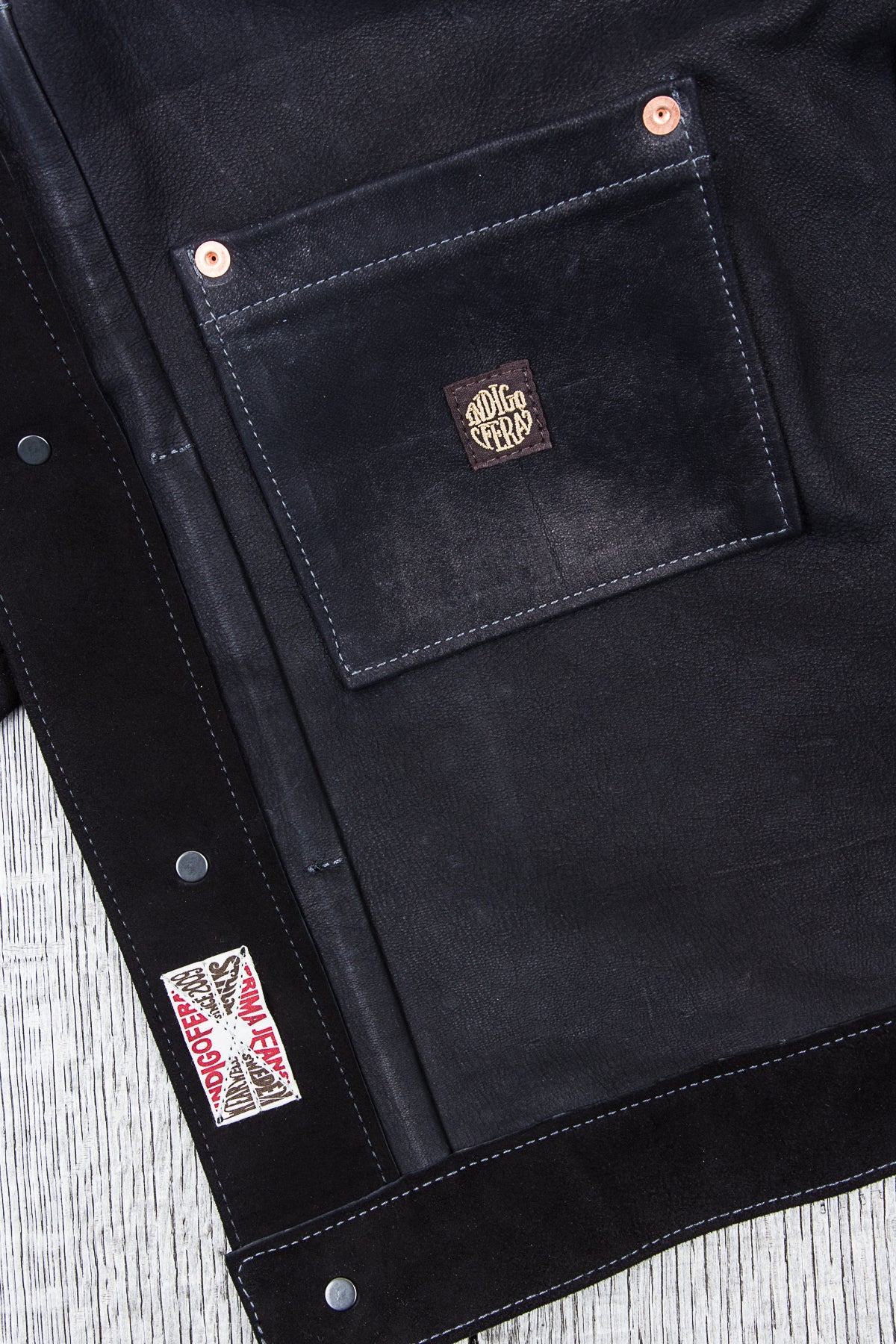 Indigofera Grant Black Nubuck Leather