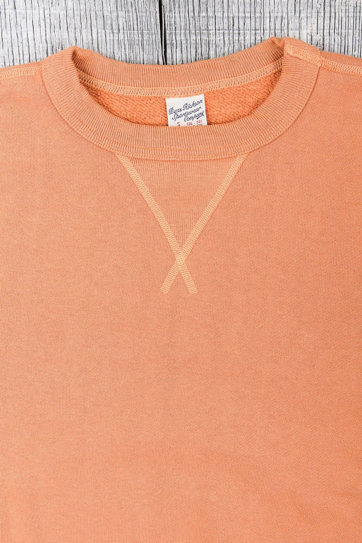 Buzz Rickson's Loopwheel Sweatshirt 4-Needle Orange BR65622