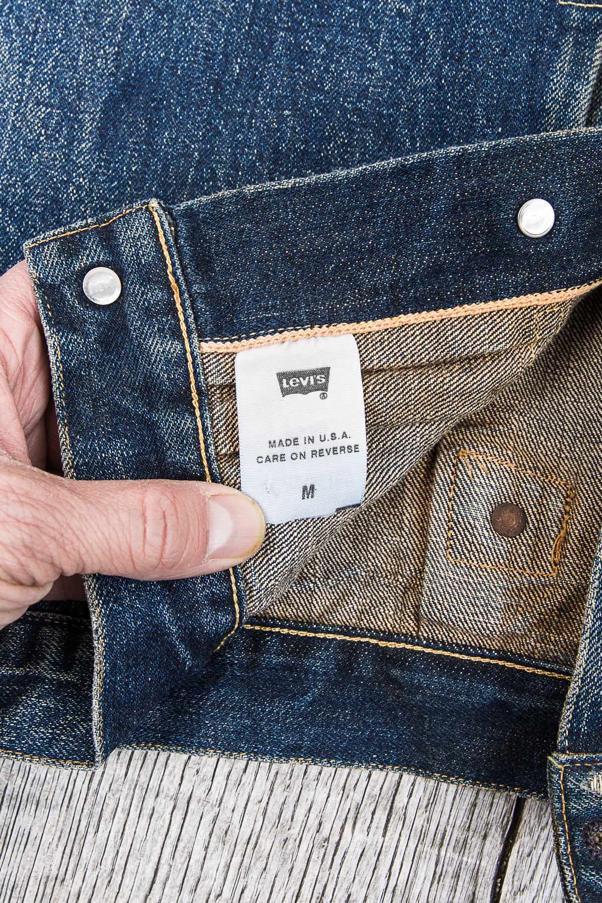 Second Hand Levi's Vintage Clothing 506xx Made in USA Denim Jacket
