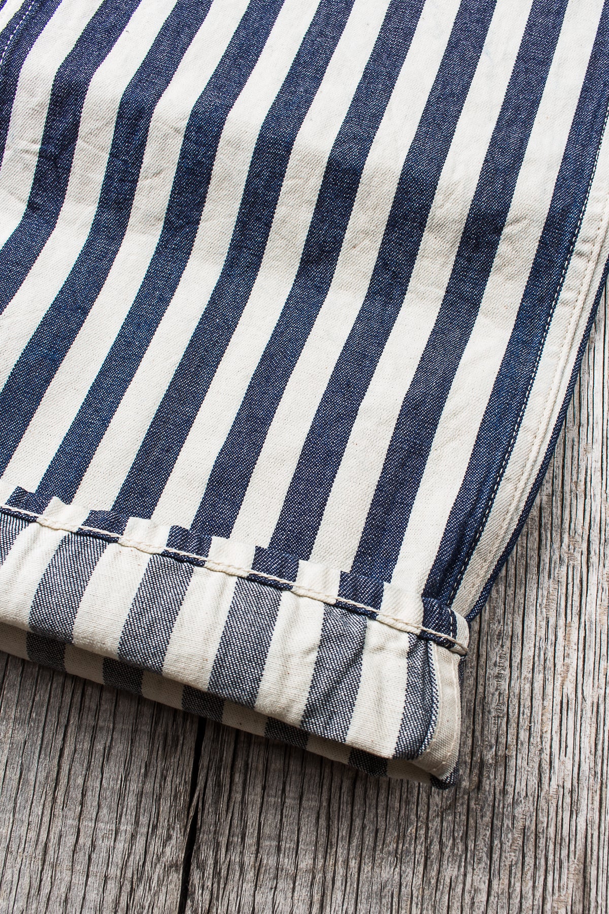 Sugar Cane & Co Headlight x Fiction Romance NOS 7oz 1/2" Indigo Stripe Work Pants