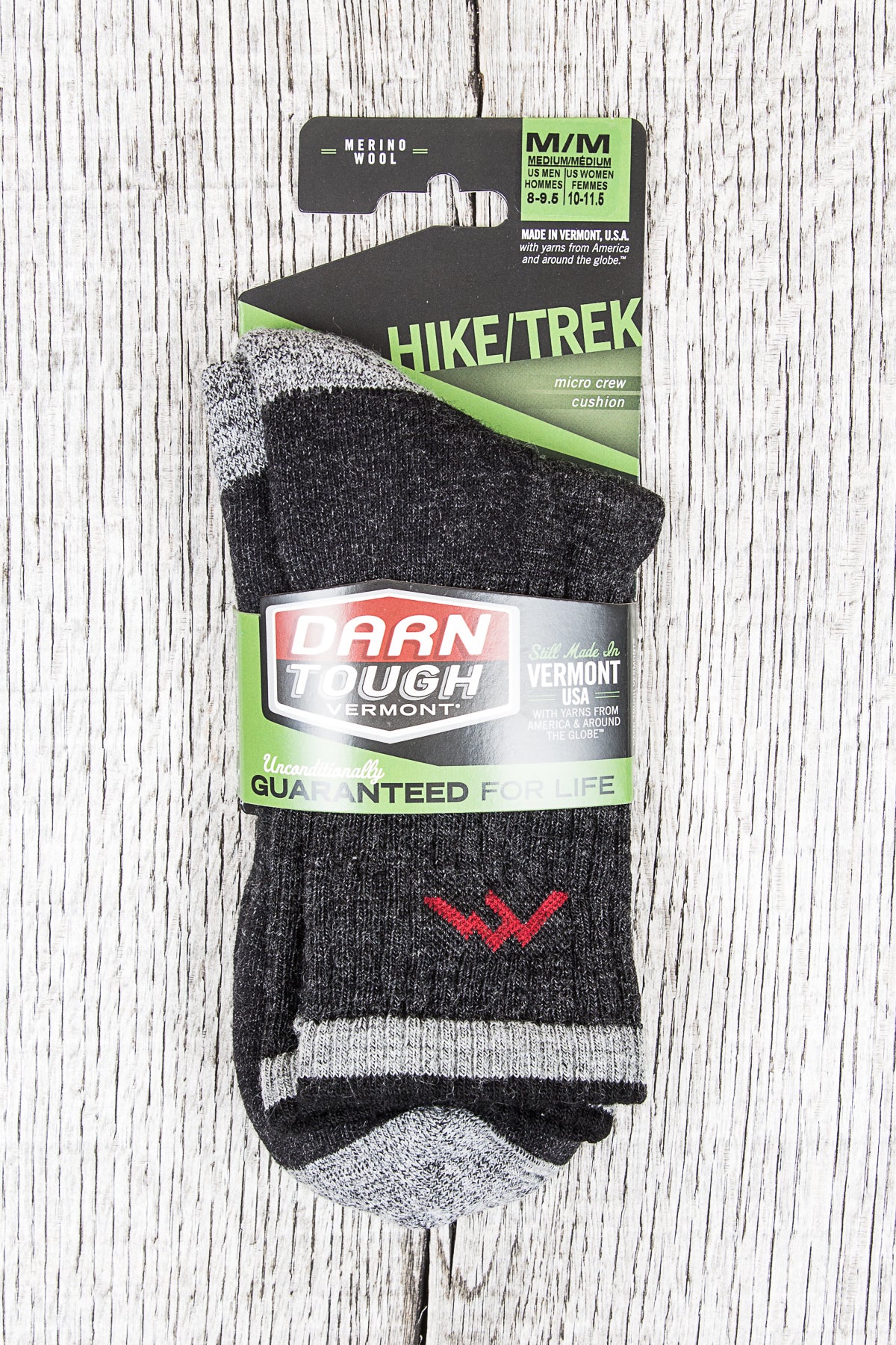 Darn Tough 1466 Black Wool Socks Hiker Micro Crew Sock Cushion