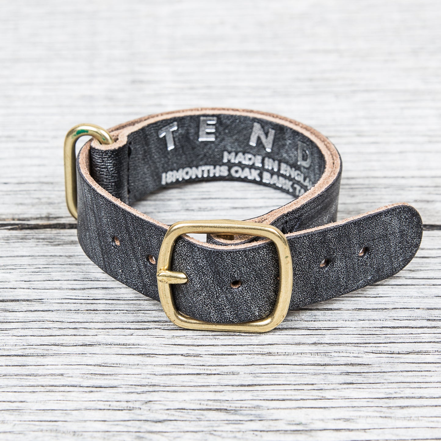 Tender Nato Watch Strap Natural Black Wattle Leather 20 mm