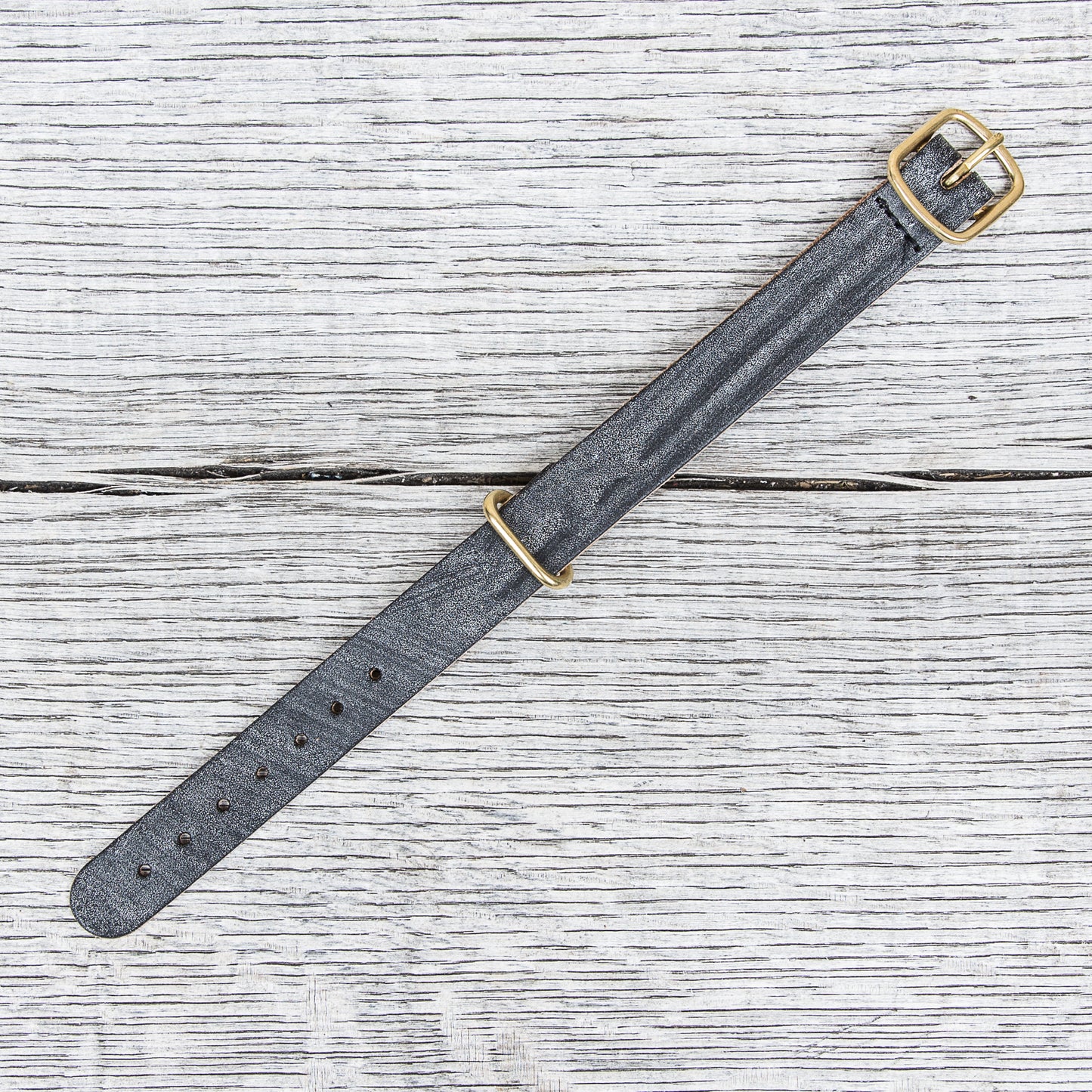 Tender Nato Watch Strap Natural Black Wattle Leather 20 mm