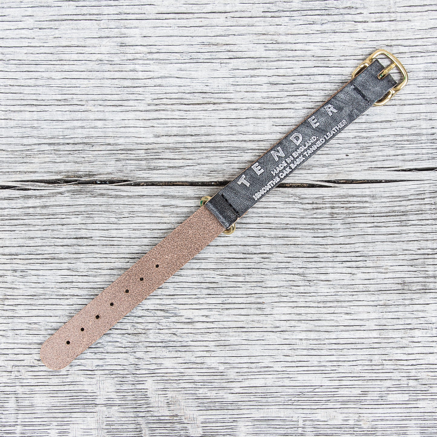 Tender Nato Watch Strap Natural Black Wattle Leather 20 mm