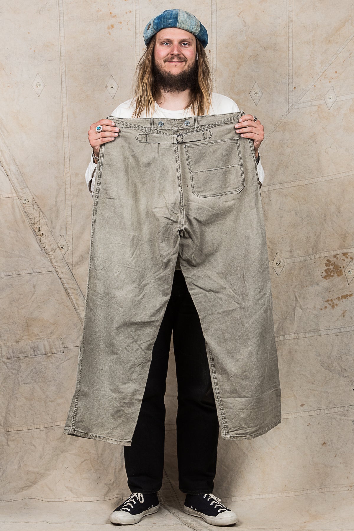 Vintage 1940s / 50s Swedish Cinch Back Army Pants 