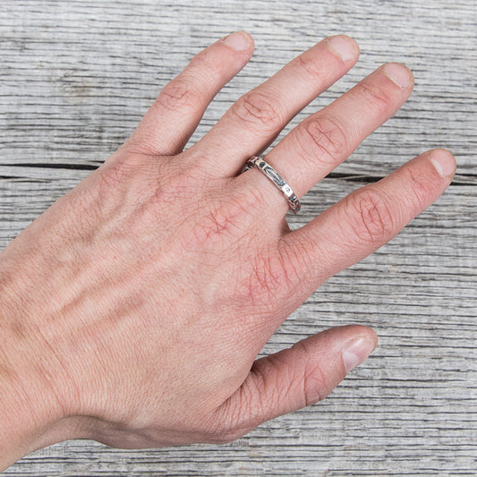 Larry Smith Square Stamp Ring RG-0058