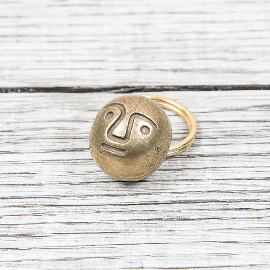 Tender Brass Ball Keyring