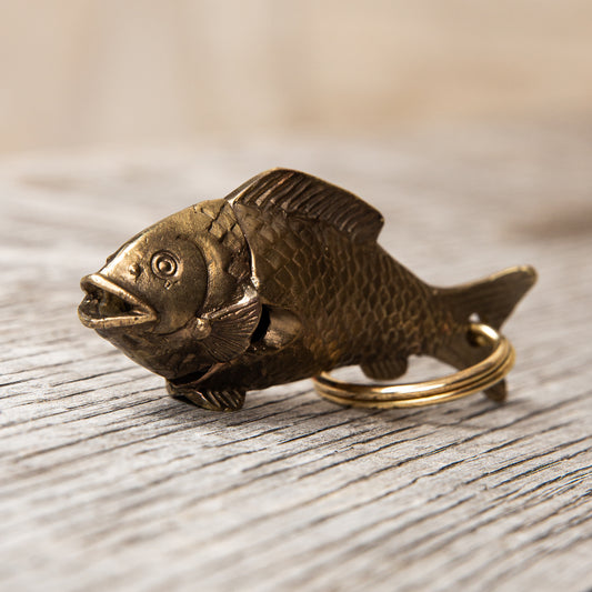 Tender Lost Wax Cast Brass Fish Whistle