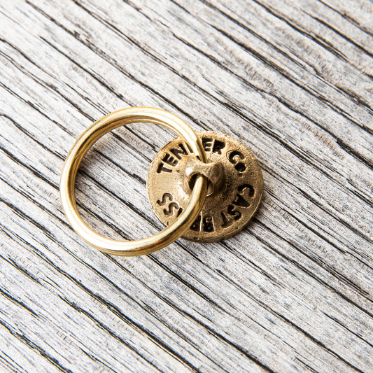 Tender Button Brass Key ring