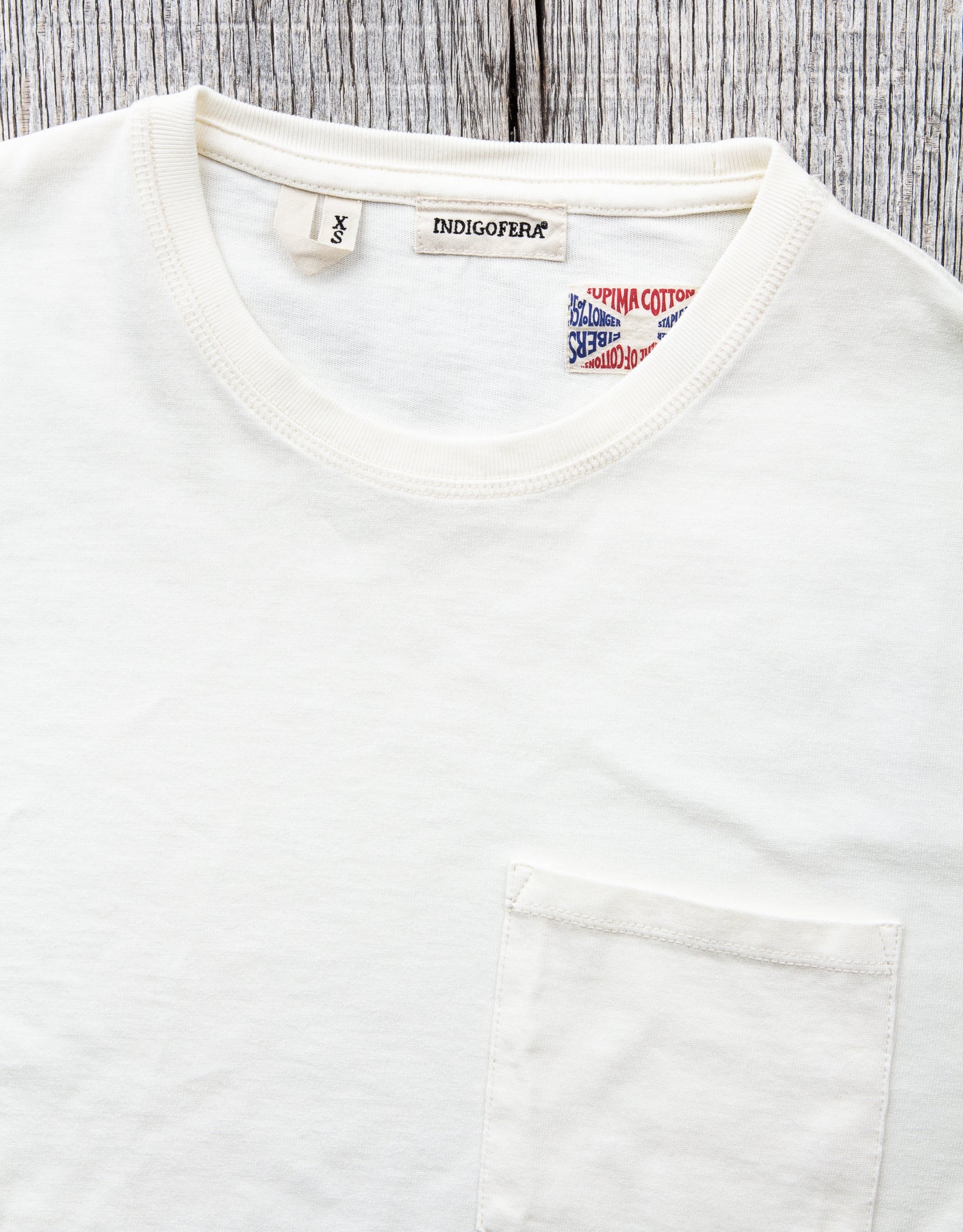 Indigofera Wilson Pocket T-Shirt Cocatoo White