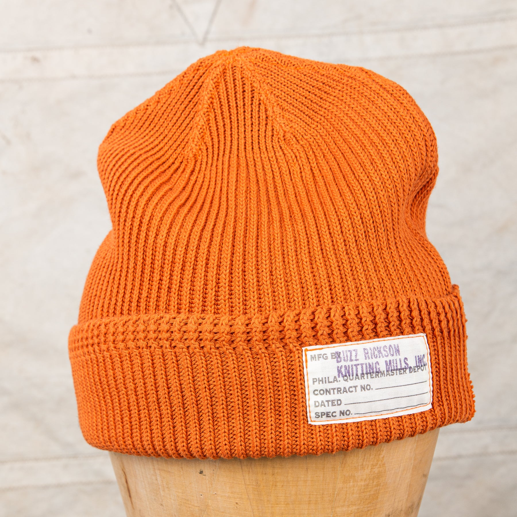Buzz Rickson's USN Cotton Watch Cap Orange – Second Sunrise