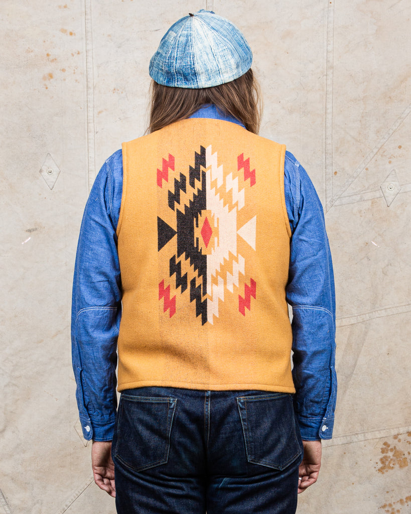 トップス SUGAR CANE / WOOL BLANKET VEST SC14493 Sugar Cane, Wool Blanket Native Vest, Beige – Wardrobe 19