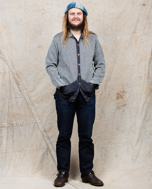 Tender Type 461 Baste Shirt Chain Cord Indigo Rinsed Wash