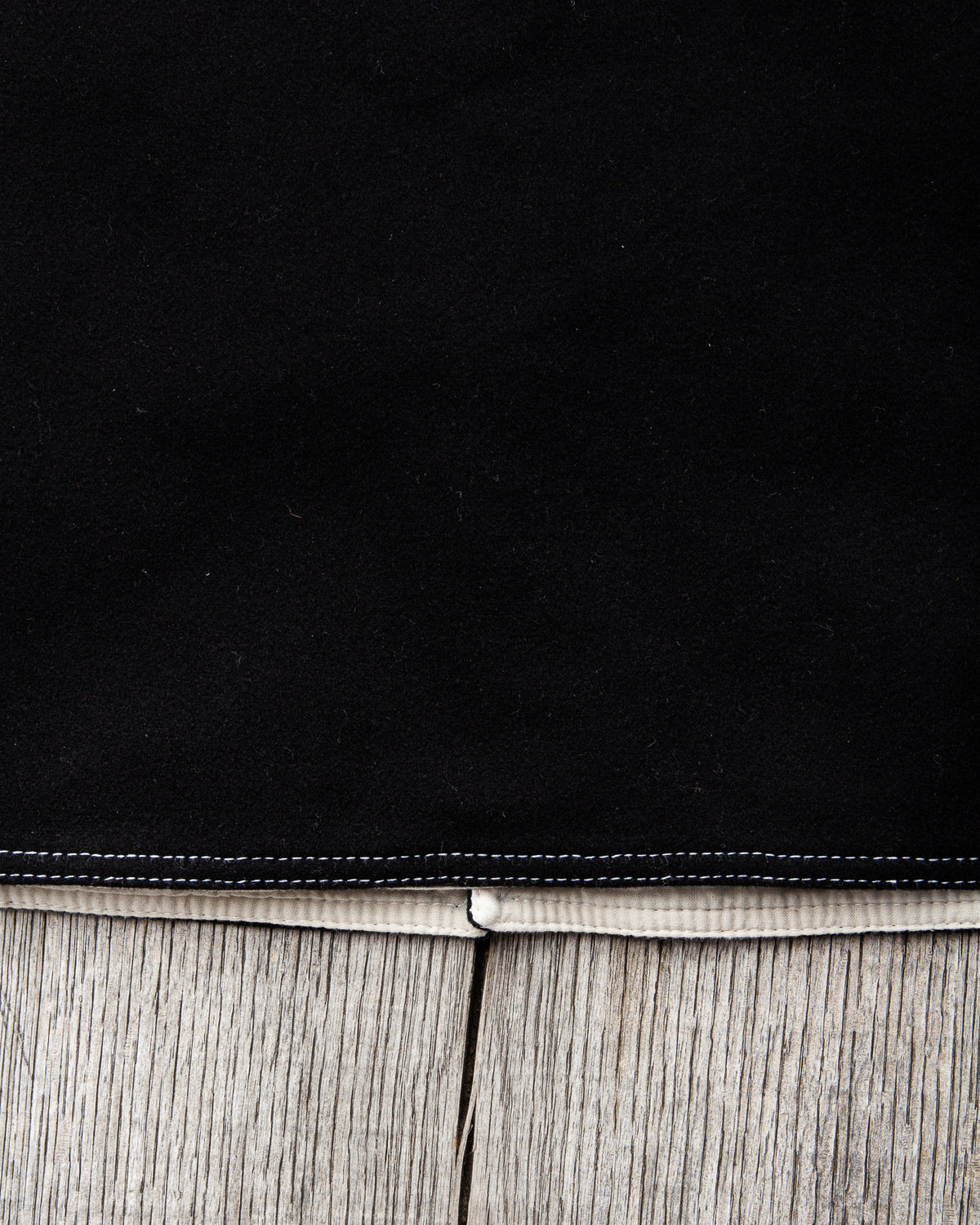 Tender Weaver's Stock Collarless Vest Black Wool